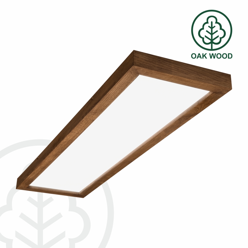 Brilagi - LED Prigušiva plafonjera za kupatilo WOODY FRAME LED/50W/230V hrast 120x30 cm 3000-6000K IP44 + Daljinski upravljač