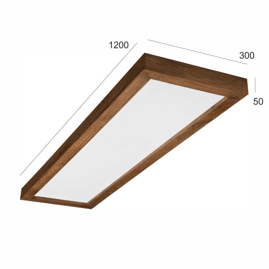 Brilagi - LED Prigušiva plafonjera za kupatilo WOODY FRAME LED/50W/230V hrast 120x30 cm 3000-6000K IP44 + Daljinski upravljač