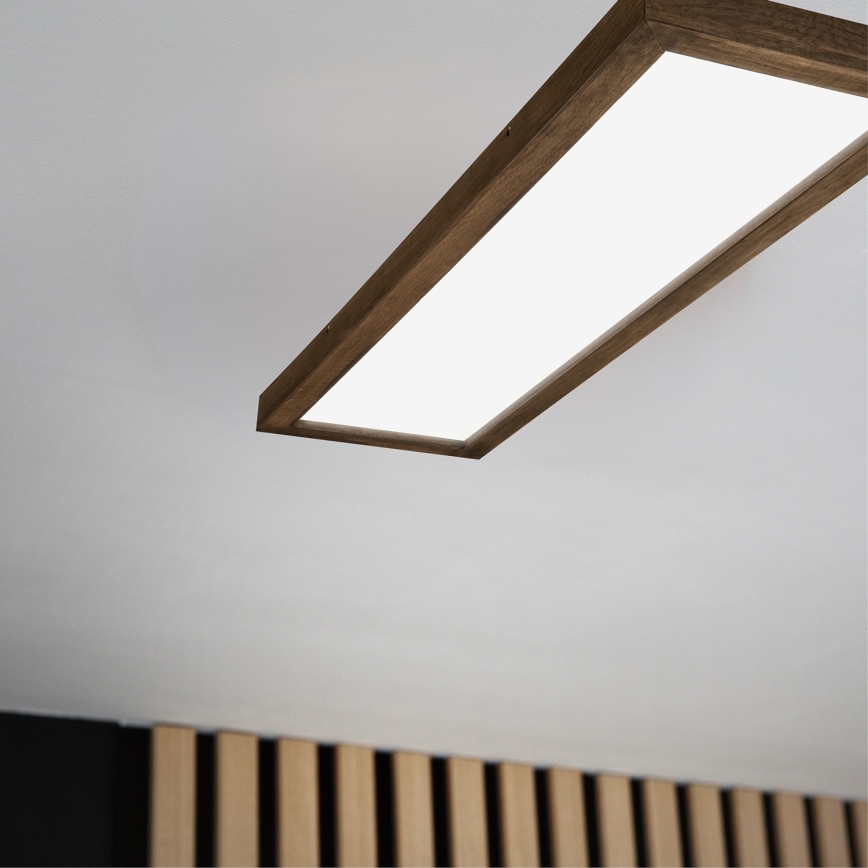 Brilagi - LED Prigušiva plafonjera za kupatilo WOODY FRAME LED/50W/230V hrast 120x30 cm 3000-6000K IP44 + Daljinski upravljač