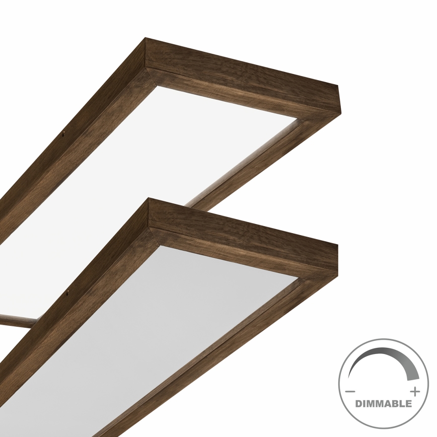 Brilagi - LED Prigušiva plafonjera za kupatilo WOODY FRAME LED/50W/230V hrast 120x30 cm 3000-6000K IP44 + Daljinski upravljač