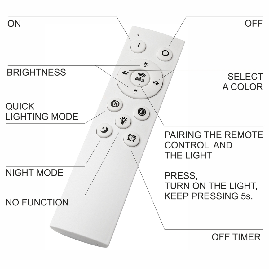 Brilagi - LED Prigušiva plafonjera za kupatilo WOODY FRAME LED/50W/230V hrast 120x30 cm 3000-6000K IP44 + Daljinski upravljač