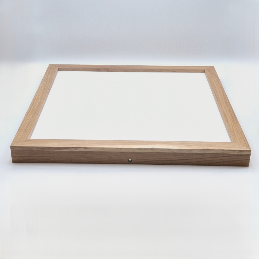 Brilagi - LED Prigušiva plafonjera za kupatilo WOODY FRAME LED/50W/230V hrast 60x60 cm 3000-6000K IP44 + Daljinski upravljač
