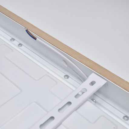 Brilagi - LED Prigušiva plafonjera za kupatilo WOODY FRAME LED/50W/230V hrast 60x60 cm 3000-6000K IP44 + Daljinski upravljač