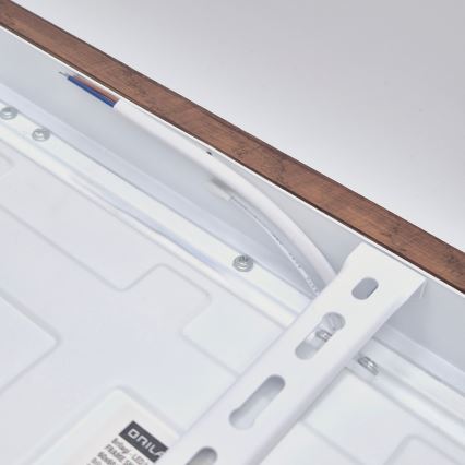 Brilagi - LED Prigušiva plafonjera za kupatilo WOODY FRAME LED/50W/230V hrast 60x60 cm 3000-6000K IP44 + Daljinski upravljač