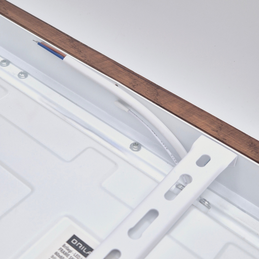 Brilagi - LED Prigušiva plafonjera za kupatilo WOODY FRAME LED/50W/230V hrast 60x60 cm 3000-6000K IP44 + Daljinski upravljač