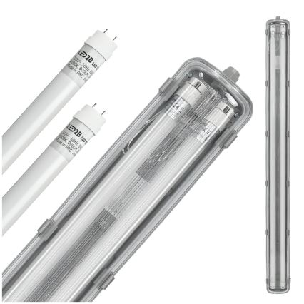 Brilagi - LED Radna fluorescentna cev OPTIMA T8 2xG13/18W/230V 6500K IP65 128 cm