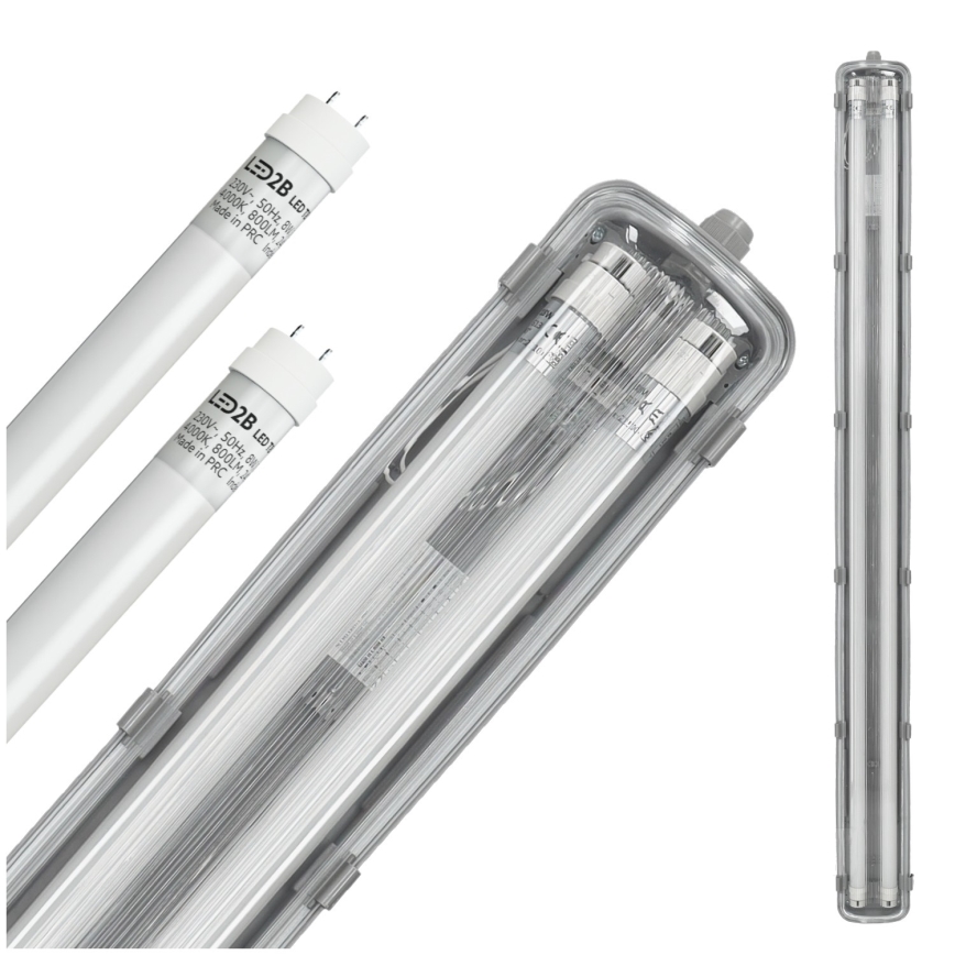Brilagi - LED Radna fluorescentna cev OPTIMA T8 2xG13/18W/230V 6500K IP65 128 cm
