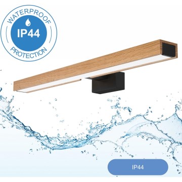 Brilagi - LED Rasveta za ogledalo u kupatilu WOODY MIRROR LED/12W/230V 60 cm IP44 hrast/crno