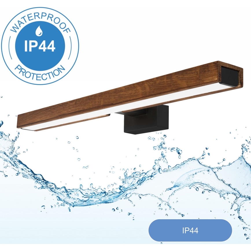 Brilagi - LED Rasveta za ogledalo u kupatilu WOODY MIRROR LED/12W/230V 60 cm IP44 hrast/crno