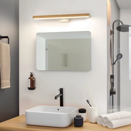 Brilagi - LED Rasveta za ogledalo u kupatilu WOODY MIRROR LED/12W/230V 60 cm IP44 hrast/bela