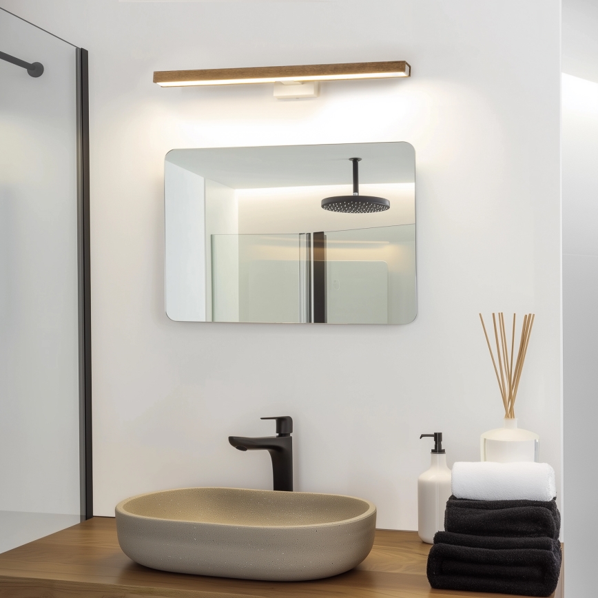 Brilagi - LED Rasveta za ogledalo u kupatilu WOODY MIRROR LED/12W/230V 60 cm IP44 hrast/bela