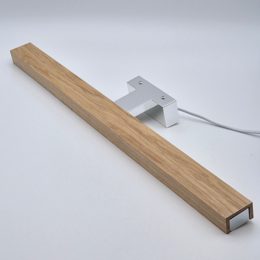 Brilagi - LED Rasveta za ogledalo u kupatilu WOODY MIRROR LED/12W/230V 60 cm IP44 hrast/sjajni krom