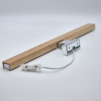 Brilagi - LED Rasveta za ogledalo u kupatilu WOODY MIRROR LED/12W/230V 60 cm IP44 hrast/sjajni krom