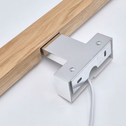 Brilagi - LED Rasveta za ogledalo u kupatilu WOODY MIRROR LED/12W/230V 60 cm IP44 hrast/sjajni krom