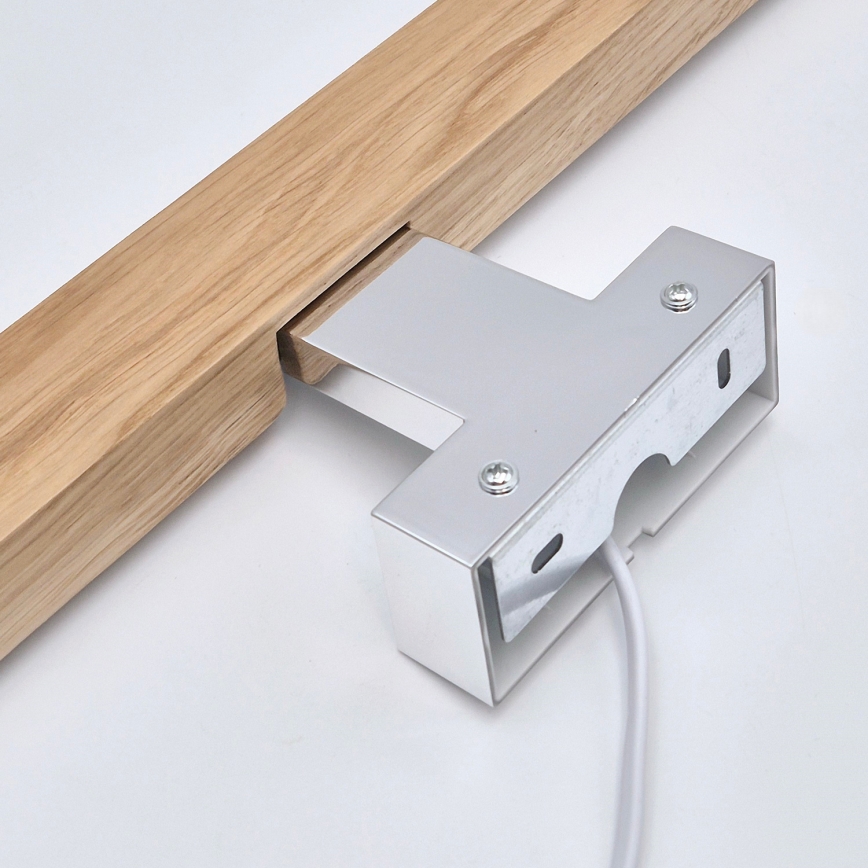 Brilagi - LED Rasveta za ogledalo u kupatilu WOODY MIRROR LED/12W/230V 60 cm IP44 hrast/sjajni krom