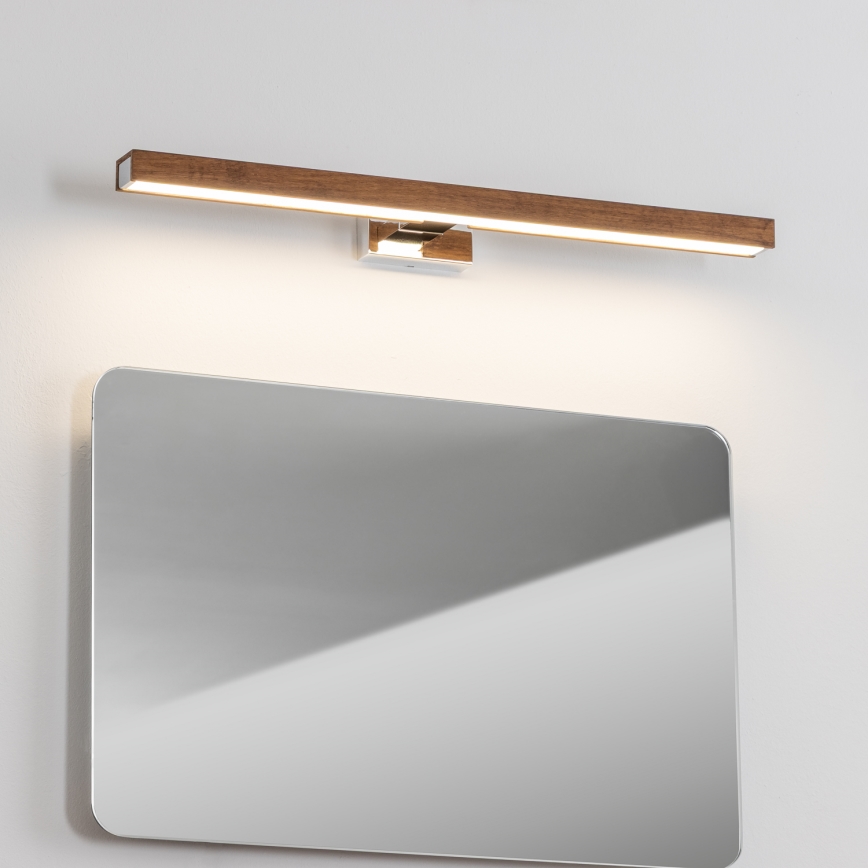 Brilagi - LED Rasveta za ogledalo u kupatilu WOODY MIRROR LED/12W/230V 60 cm IP44 hrast/sjajni krom
