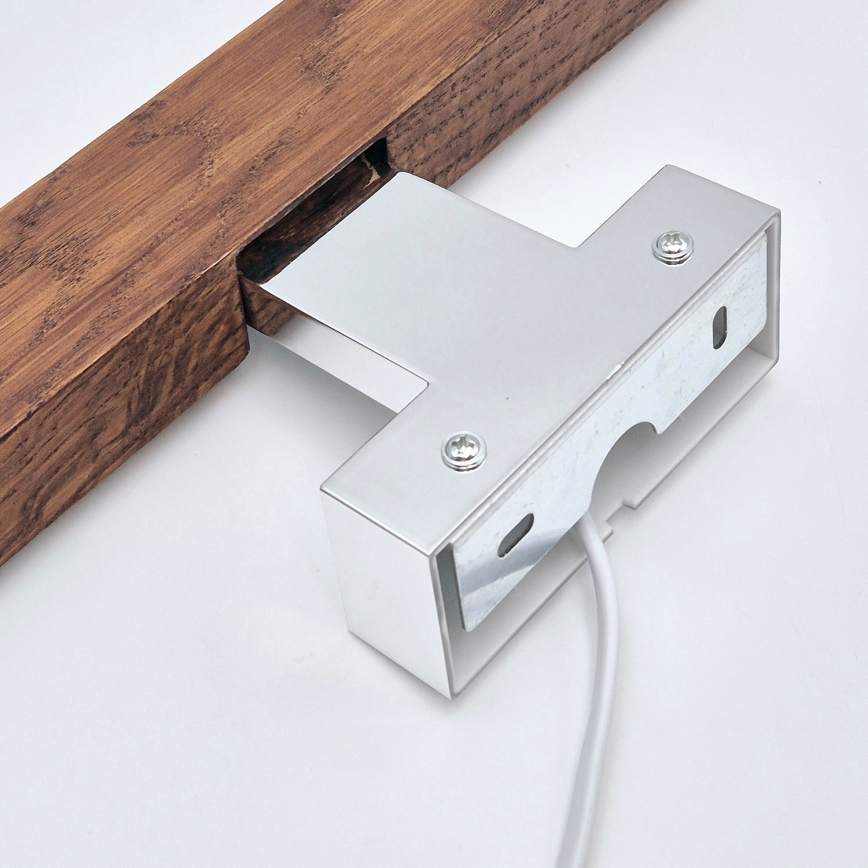 Brilagi - LED Rasveta za ogledalo u kupatilu WOODY MIRROR LED/12W/230V 60 cm IP44 hrast/sjajni krom