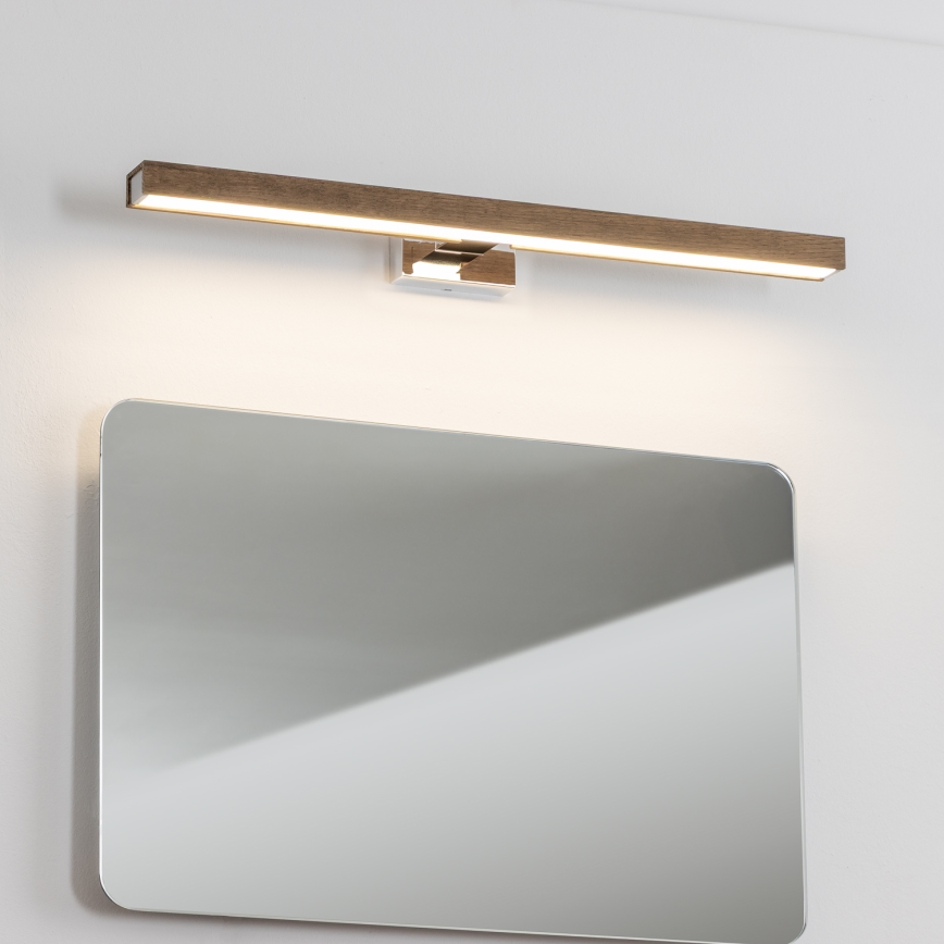 Brilagi - LED Rasveta za ogledalo u kupatilu WOODY MIRROR LED/12W/230V 60 cm IP44 hrast/sjajni krom