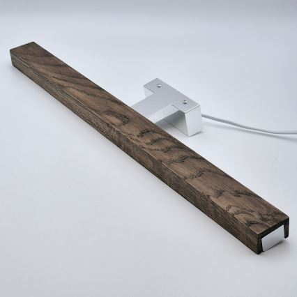 Brilagi - LED Rasveta za ogledalo u kupatilu WOODY MIRROR LED/12W/230V 60 cm IP44 hrast/sjajni krom