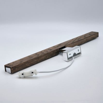 Brilagi - LED Rasveta za ogledalo u kupatilu WOODY MIRROR LED/12W/230V 60 cm IP44 hrast/sjajni krom