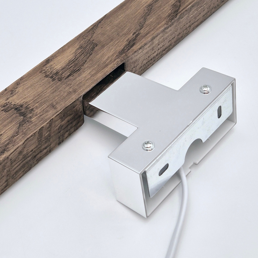 Brilagi - LED Rasveta za ogledalo u kupatilu WOODY MIRROR LED/12W/230V 60 cm IP44 hrast/sjajni krom