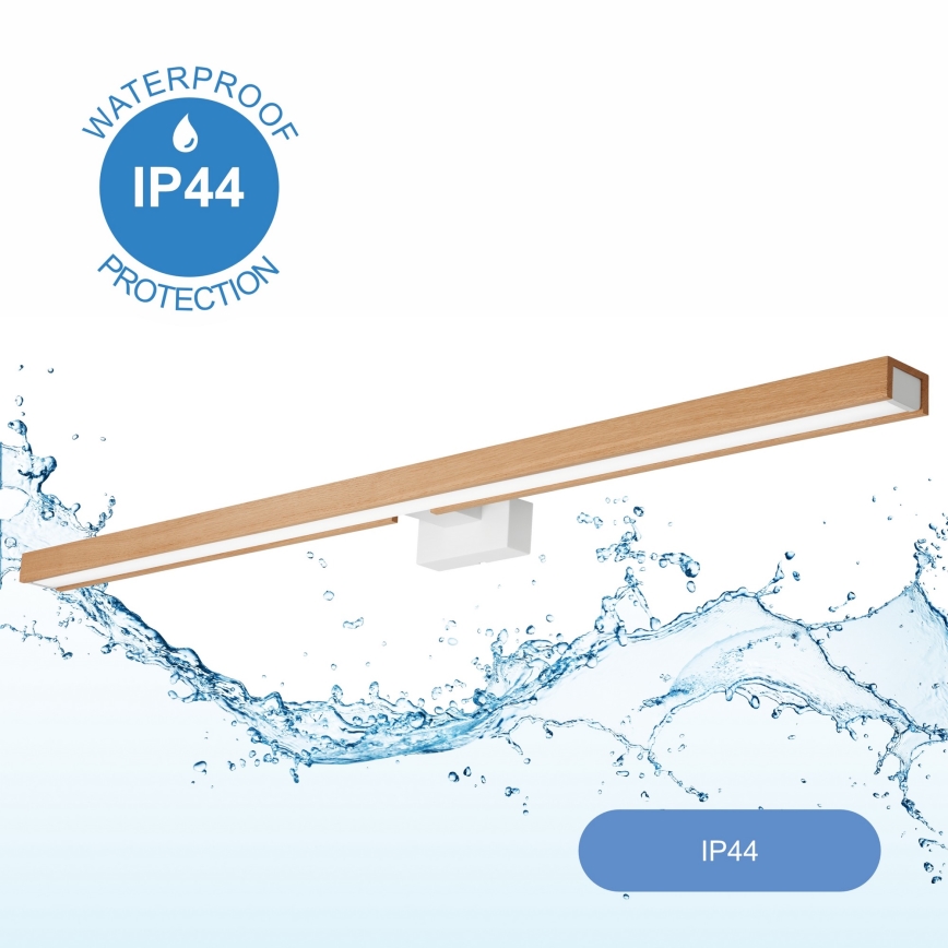 Brilagi - LED Rasveta za ogledalo u kupatilu WOODY MIRROR LED/15W/230V 90 cm IP44 hrast/bela