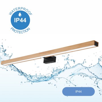 Brilagi - LED Rasveta za ogledalo u kupatilu WOODY MIRROR LED/15W/230V 90 cm IP44 hrast/crno