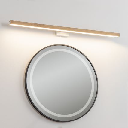 Brilagi - LED Rasveta za ogledalo u kupatilu WOODY MIRROR LED/15W/230V 90 cm IP44 hrast/bela