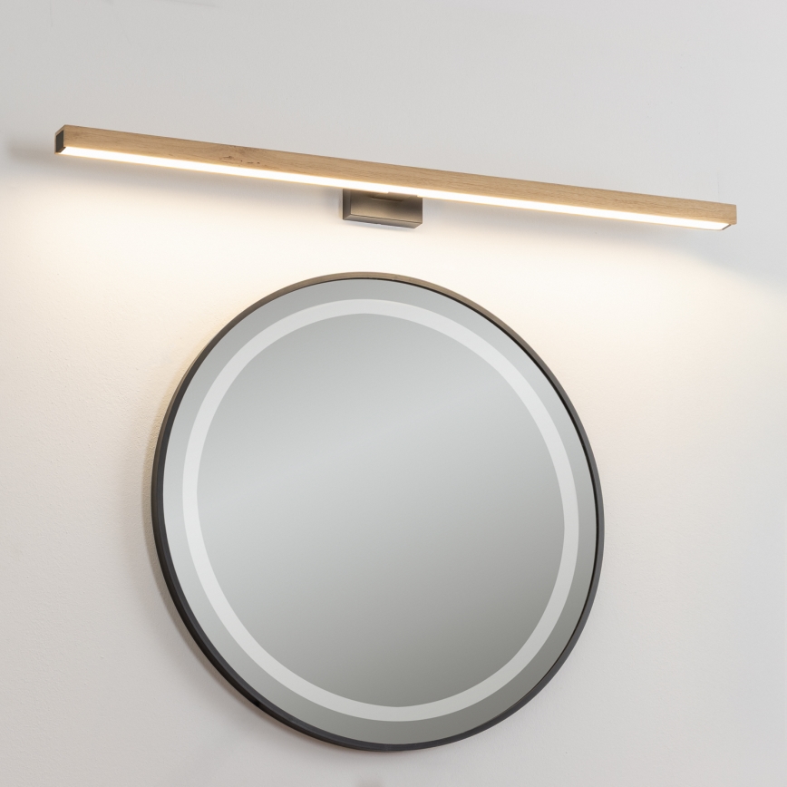 Brilagi - LED Rasveta za ogledalo u kupatilu WOODY MIRROR LED/15W/230V 90 cm IP44 hrast/crno