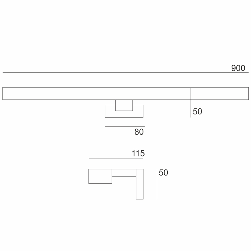 Brilagi - LED Rasveta za ogledalo u kupatilu WOODY MIRROR LED/15W/230V 90 cm IP44 hrast/crno