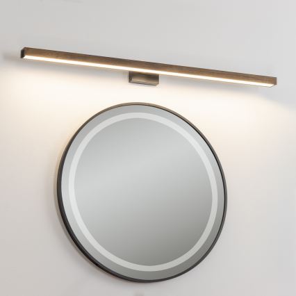 Brilagi - LED Rasveta za ogledalo u kupatilu WOODY MIRROR LED/15W/230V 90 cm IP44 hrast orah/crno