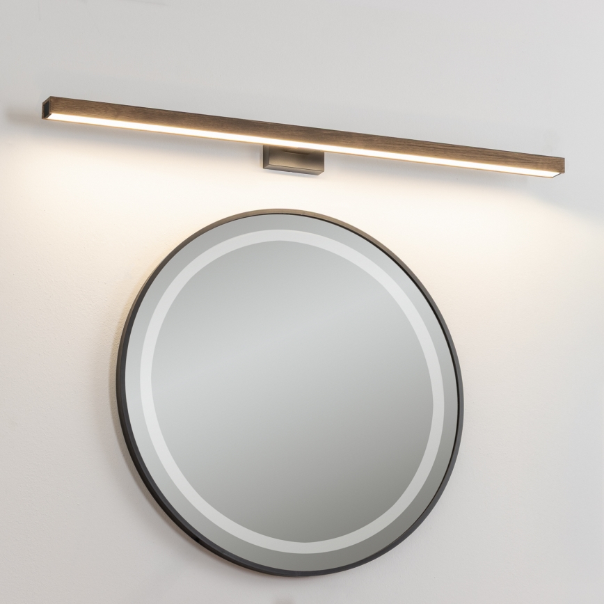 Brilagi - LED Rasveta za ogledalo u kupatilu WOODY MIRROR LED/15W/230V 90 cm IP44 hrast orah/crno