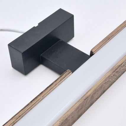 Brilagi - LED Rasveta za ogledalo u kupatilu WOODY MIRROR LED/15W/230V 90 cm IP44 hrast orah/crno