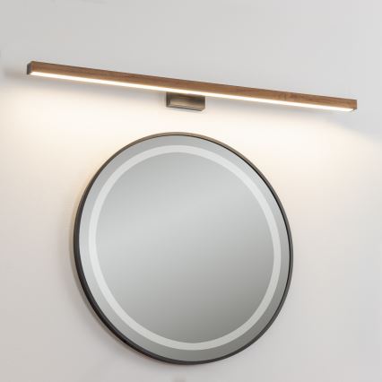 Brilagi - LED Rasveta za ogledalo u kupatilu WOODY MIRROR LED/15W/230V 90 cm IP44 hrast trešnja/crno