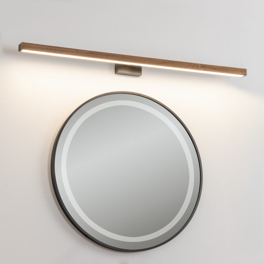 Brilagi - LED Rasveta za ogledalo u kupatilu WOODY MIRROR LED/15W/230V 90 cm IP44 hrast trešnja/crno