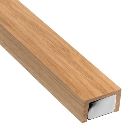 Brilagi - LED Rasveta za ogledalo u kupatilu WOODY MIRROR LED/15W/230V 90 cm IP44 hrast/sjajni krom