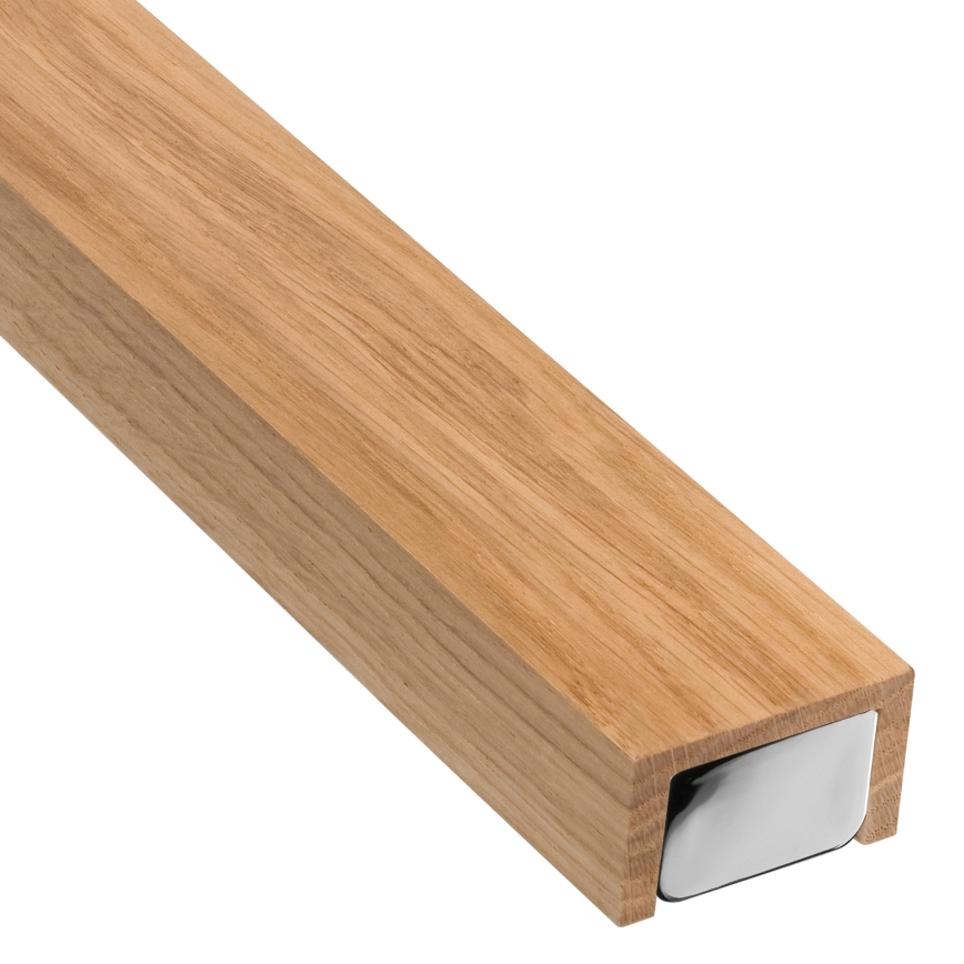 Brilagi - LED Rasveta za ogledalo u kupatilu WOODY MIRROR LED/15W/230V 90 cm IP44 hrast/sjajni krom