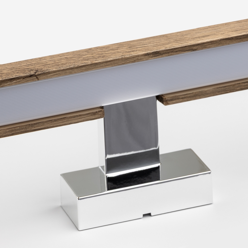 Brilagi - LED Rasveta za ogledalo u kupatilu WOODY MIRROR LED/15W/230V 90 cm IP44 hrast/sjajni krom