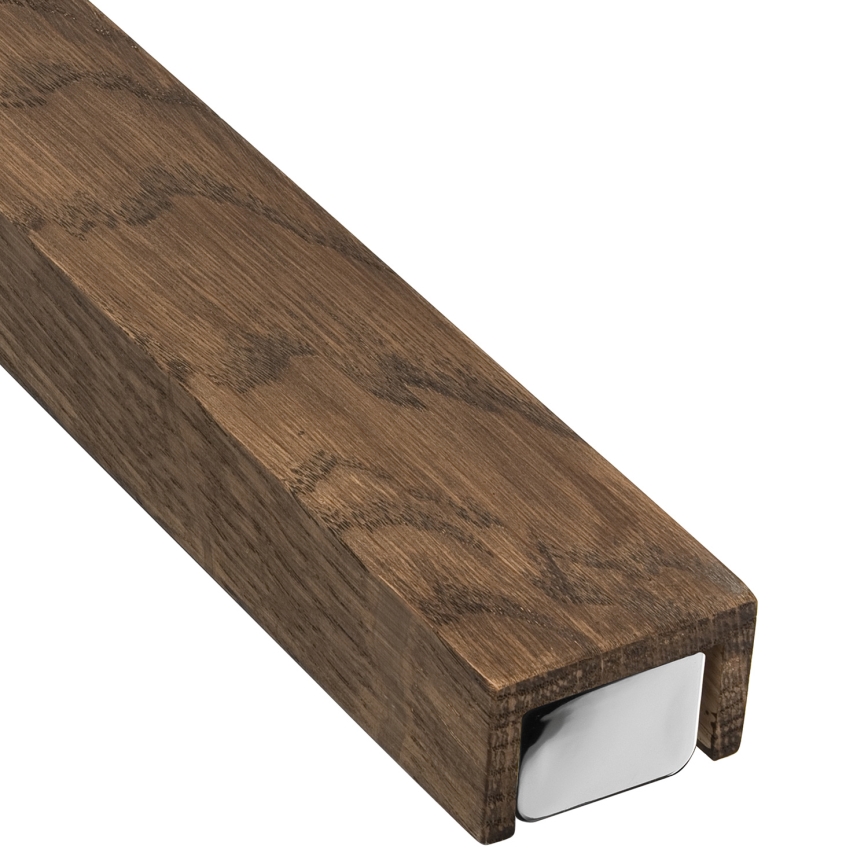 Brilagi - LED Rasveta za ogledalo u kupatilu WOODY MIRROR LED/15W/230V 90 cm IP44 hrast/sjajni krom