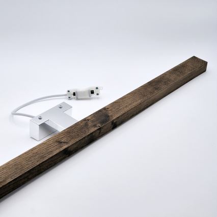 Brilagi - LED Rasveta za ogledalo u kupatilu WOODY MIRROR LED/15W/230V 90 cm IP44 hrast/sjajni krom