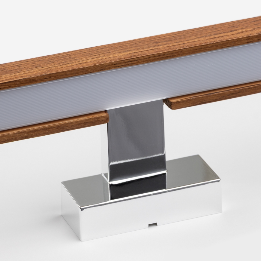 Brilagi - LED Rasveta za ogledalo u kupatilu WOODY MIRROR LED/15W/230V 90 cm IP44 hrast/sjajni krom