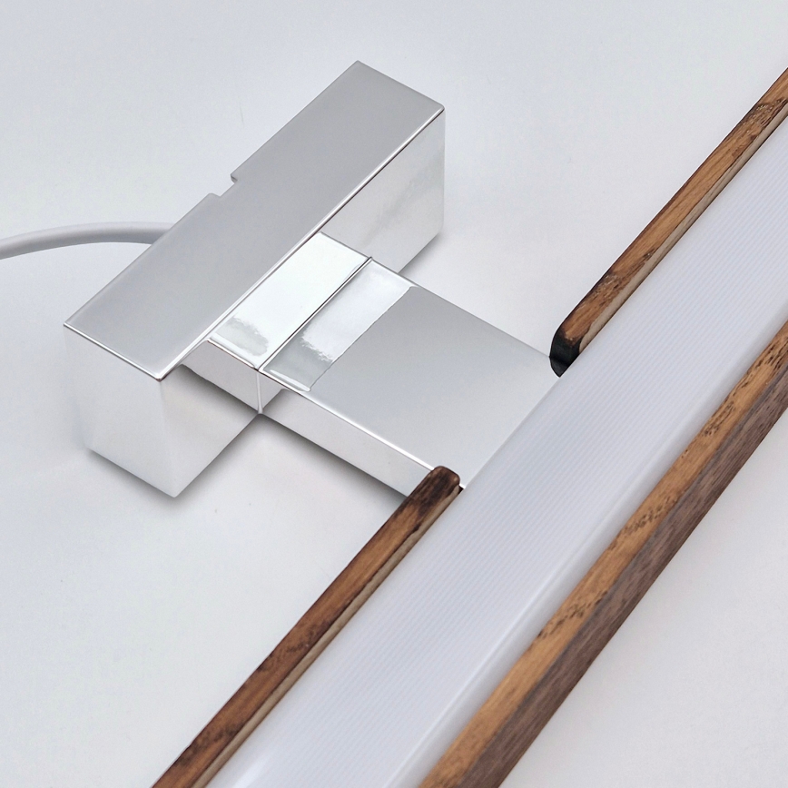 Brilagi - LED Rasveta za ogledalo u kupatilu WOODY MIRROR LED/15W/230V 90 cm IP44 hrast/sjajni krom