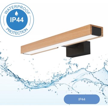Brilagi - LED Rasveta za ogledalo u kupatilu WOODY MIRROR LED/8W/230V 40 cm IP44 hrast/crno