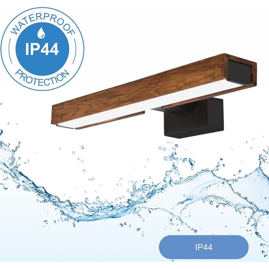 Brilagi - LED Rasveta za ogledalo u kupatilu WOODY MIRROR LED/8W/230V 40 cm IP44 hrast/crno