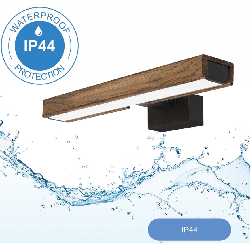 Brilagi - LED Rasveta za ogledalo u kupatilu WOODY MIRROR LED/8W/230V 40 cm IP44 hrast/crno