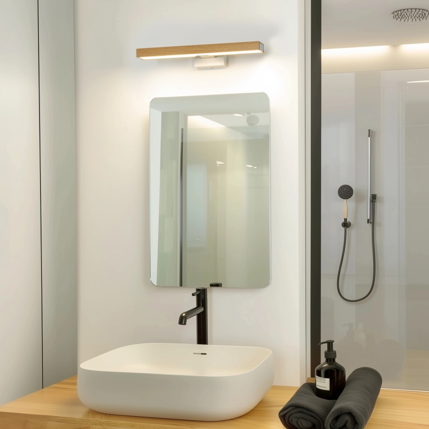 Brilagi - LED Rasveta za ogledalo u kupatilu WOODY MIRROR LED/8W/230V 40 cm IP44 hrast/bela