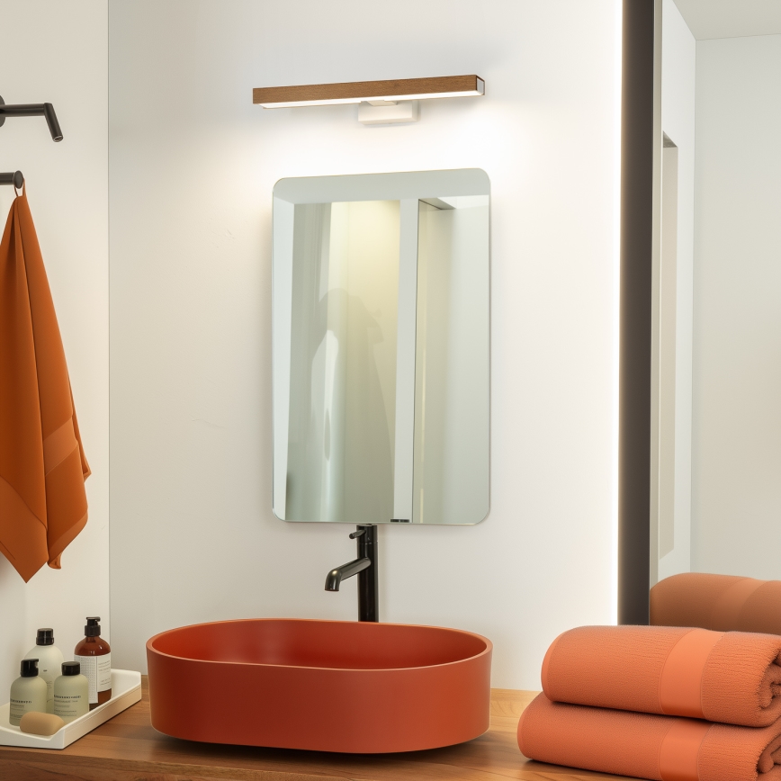 Brilagi - LED Rasveta za ogledalo u kupatilu WOODY MIRROR LED/8W/230V 40 cm IP44 hrast/bela