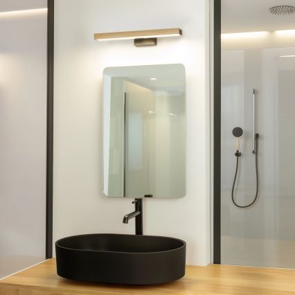 Brilagi - LED Rasveta za ogledalo u kupatilu WOODY MIRROR LED/8W/230V 40 cm IP44 hrast/crno