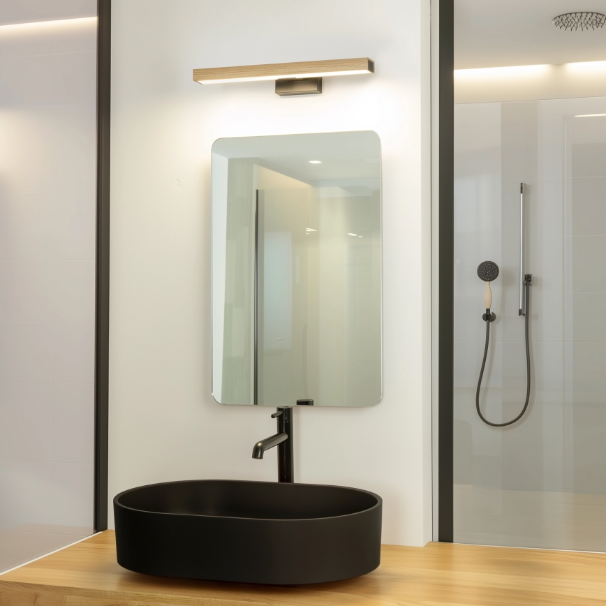 Brilagi - LED Rasveta za ogledalo u kupatilu WOODY MIRROR LED/8W/230V 40 cm IP44 hrast/crno
