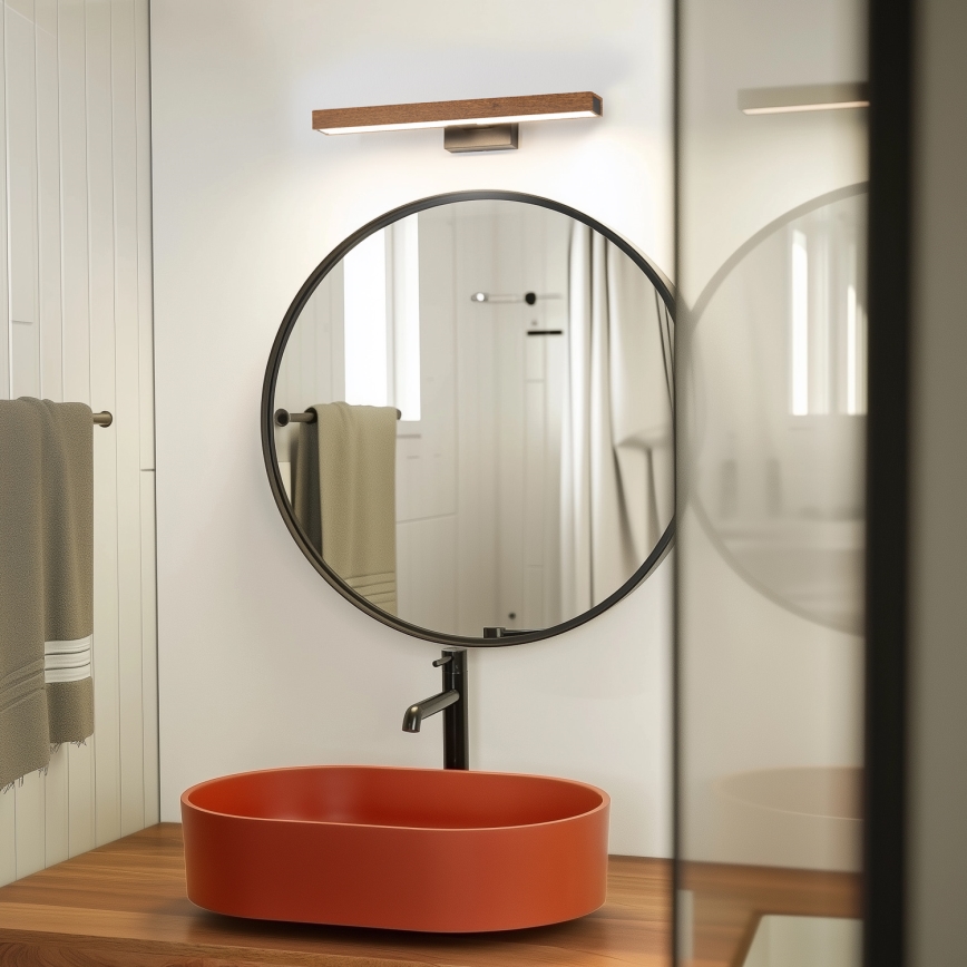 Brilagi - LED Rasveta za ogledalo u kupatilu WOODY MIRROR LED/8W/230V 40 cm IP44 hrast/crno